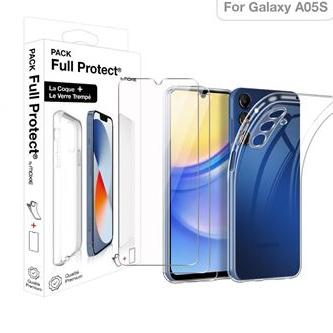 Pack protection complète écran en verre trempé Moxie + coque pour Samsung Galaxy A05S